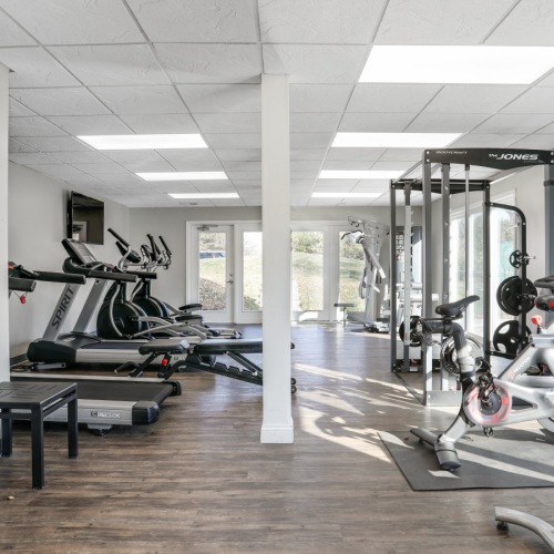 lighted 24-Hour Fitness Center